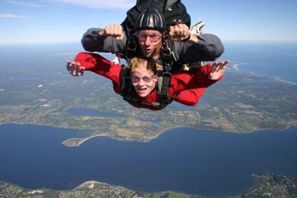 Skydiving over Aquidneck Island, Newport, RI